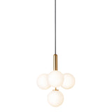 Brass/Opal Miira 4 Pendant Light by Nuura