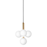 Brass/Opal Miira 4 Pendant Light by Nuura