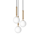 Brass/Opal Small Miira 3 Multi-Light Suspension by Nuura