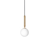 Brass/Opal Small Miira Pendant Light by Nuura