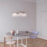Brass/Optic Clear 6 Lights Miira Circular Chandelier by Nuura