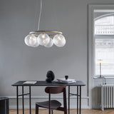 Brass/Optic Clear 6 Lights Miira Circular Chandelier by Nuura