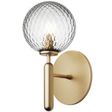 Brass/Optic Clear Miira Wall Sconce by Nuura