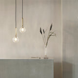Brass/Optic Clear Small Miira Pendant Light by Nuura