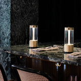 Brass Takeout-Portable Table Lamp by Buster and Punch in Dining Area