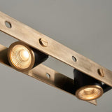 Brass Tram Linear Pendant by Seed Design Details