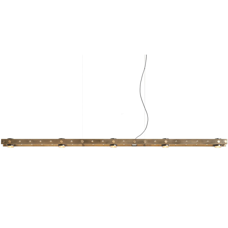 Brass Tram Linear Pendant by Seed Design