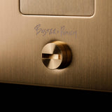 Brass with Logo 1G Dimmer-LED-Cross by Buster and Punch in Zoomed View