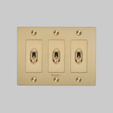Brass 3G with Logo Toggle Switch-Cross by Buster and Punch