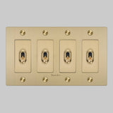 Brass with Logo 4G Toggle Switch-Cross by Buster and Punch