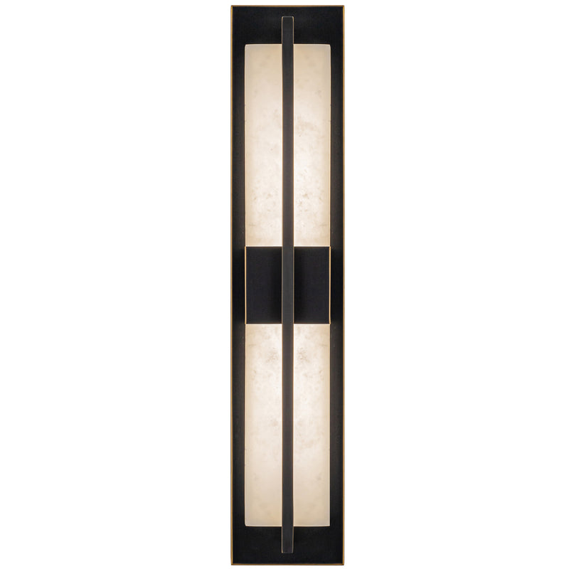 Briana Alabaster Bath and Vanity Light Black By Artcraft Front View