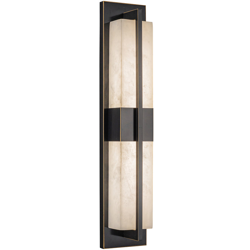 Briana Alabaster Bath and Vanity Light Black By Artcraft Side View1