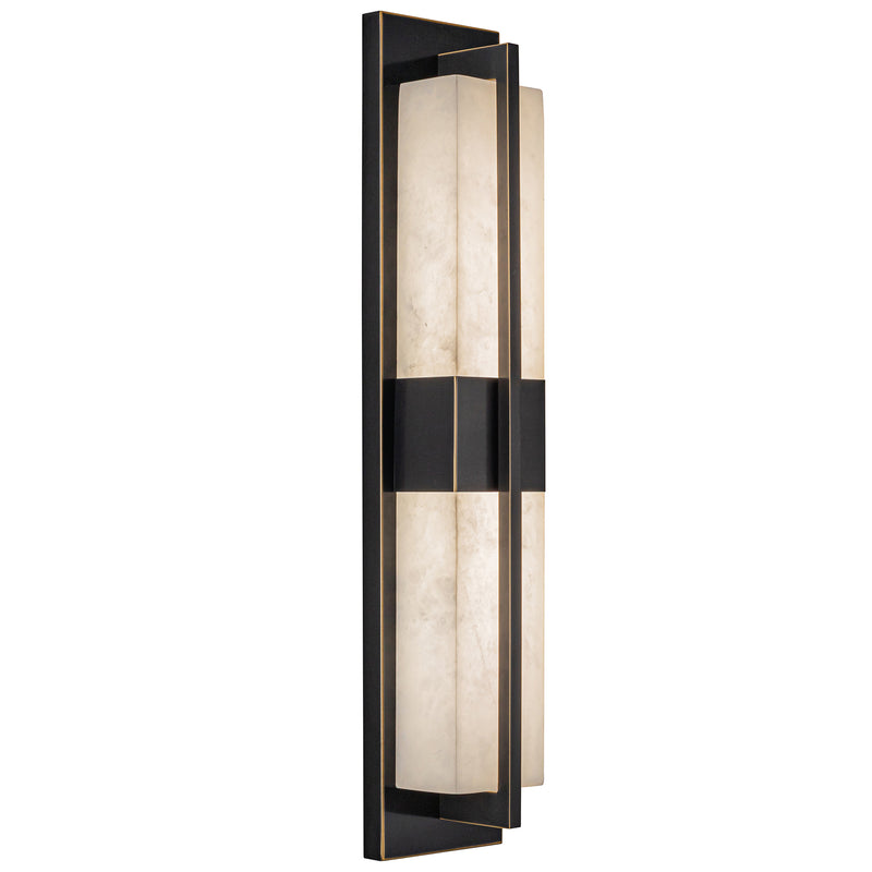 Briana Alabaster Bath and Vanity Light Black By Artcraft Side View2