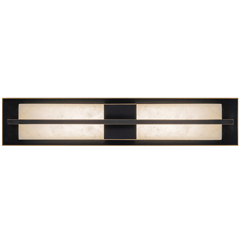 Briana Alabaster Bath and Vanity Light Black By Artcraft Side View