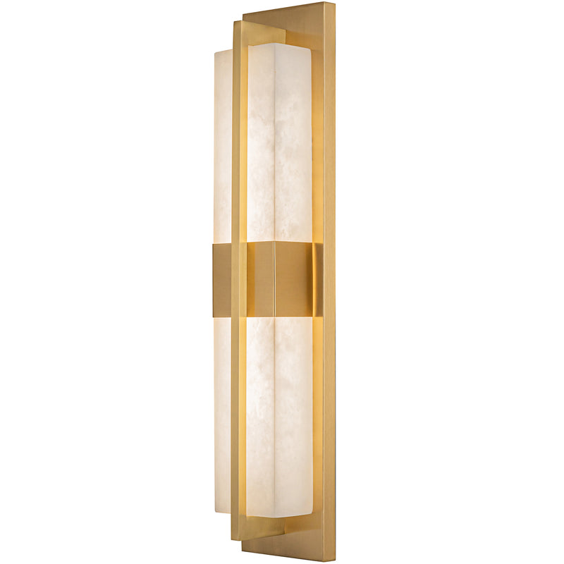 Briana Alabaster Bath and Vanity Light Brushed Brass By Artcraft