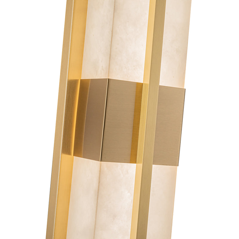 Briana Alabaster Bath and Vanity Light Brushed Brass By Artcraft Detailed View1