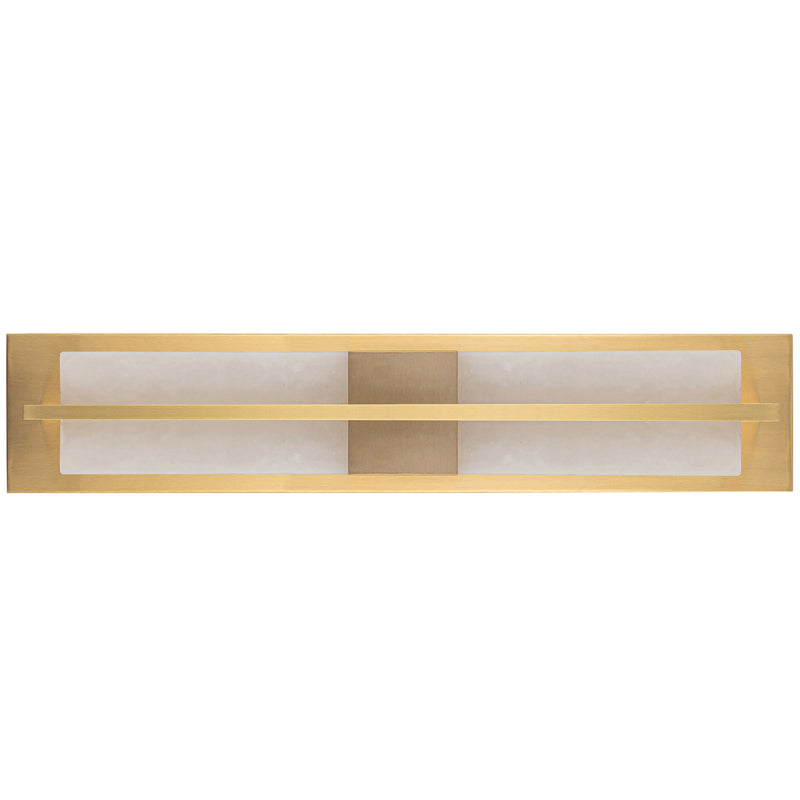 Briana Alabaster Bath and Vanity Light Brushed Brass By Artcraft Detailed View