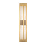 Briana Alabaster Bath and Vanity Light Brushed Brass By Artcraft Front View1