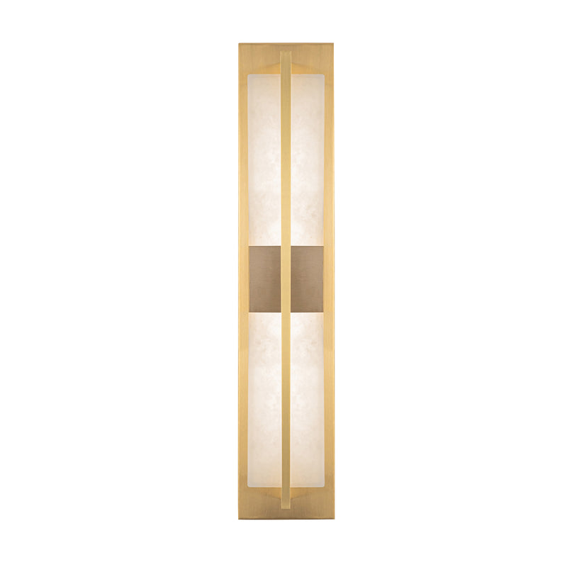 Briana Alabaster Bath and Vanity Light Brushed Brass By Artcraft Front View1