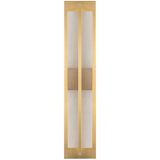 Briana Alabaster Bath and Vanity Light Brushed Brass By Artcraft Front View