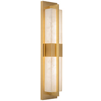 Briana Alabaster Bath and Vanity Light Brushed Brass By Artcraft Side View