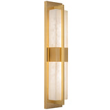 Briana Alabaster Bath and Vanity Light Brushed Brass By Artcraft Side View