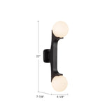 Black Briar Wall Sconce by Kuzco Lighting Dimensions