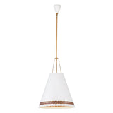 Brickell Pendant — Matte White/Hazelnut Leather