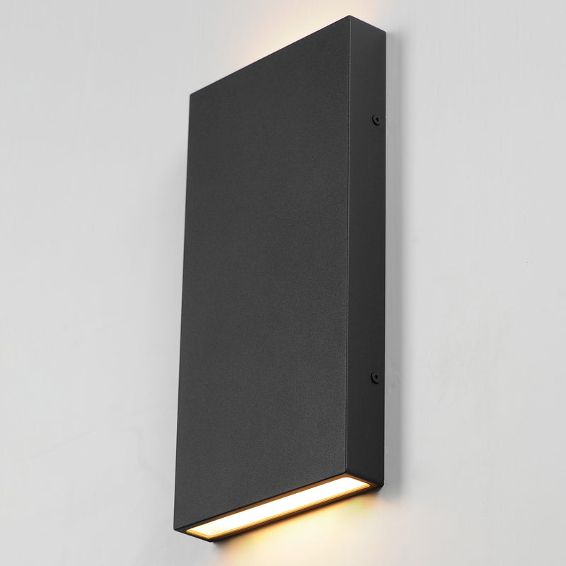 Brik Outdoor Wall Sconce Large Black By ET2 Side View