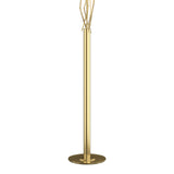 Brindille Floor Lamp in Modern Brass, Flax Shade by Hubbardton Forge