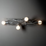Brindille Wall/Ceiling Light detail in Sterling, by Hubbardton Forge