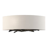 Brindille Wall Sconce in Black, Flax Shade by Hubbardton Forge