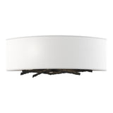 Brindille Wall Sconce in Black, Natural Anna Shade by Hubbardton Forge