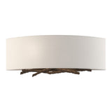 Brindille Wall Sconce in Bronze, Flax Shade by Hubbardton Forge