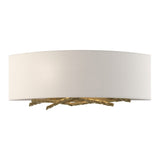 Brindille Wall Sconce in Modern Brass, Flax Shade by Hubbardton Forge