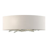 Brindille Wall Sconce in Sterling, Flax Shade by Hubbardton Forge