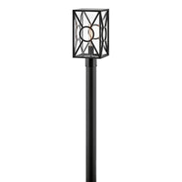Brixton Medium Post Mount Lantern - Black - by Hinkley
