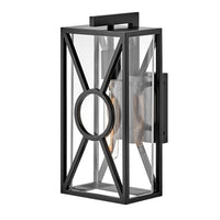 Brixton Medium Wall Mount Lantern - Black - by Hinkley