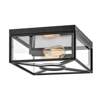 Brixton Small Flush Mount - Black - by Hinkley