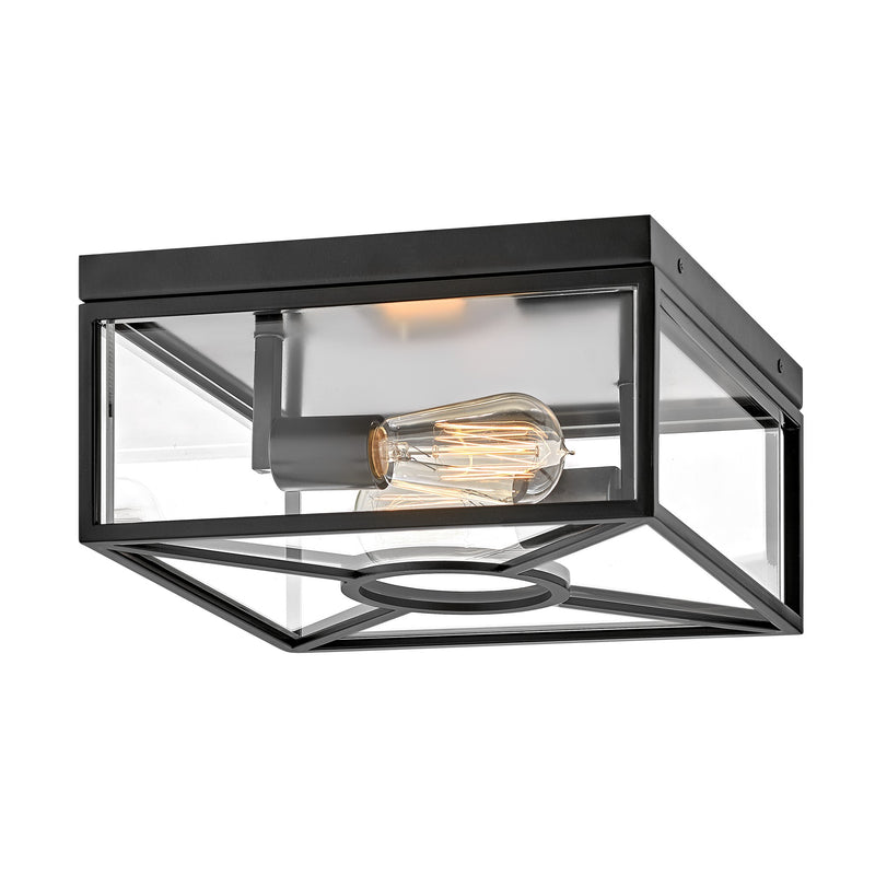 Brixton Small Flush Mount - Black - by Hinkley