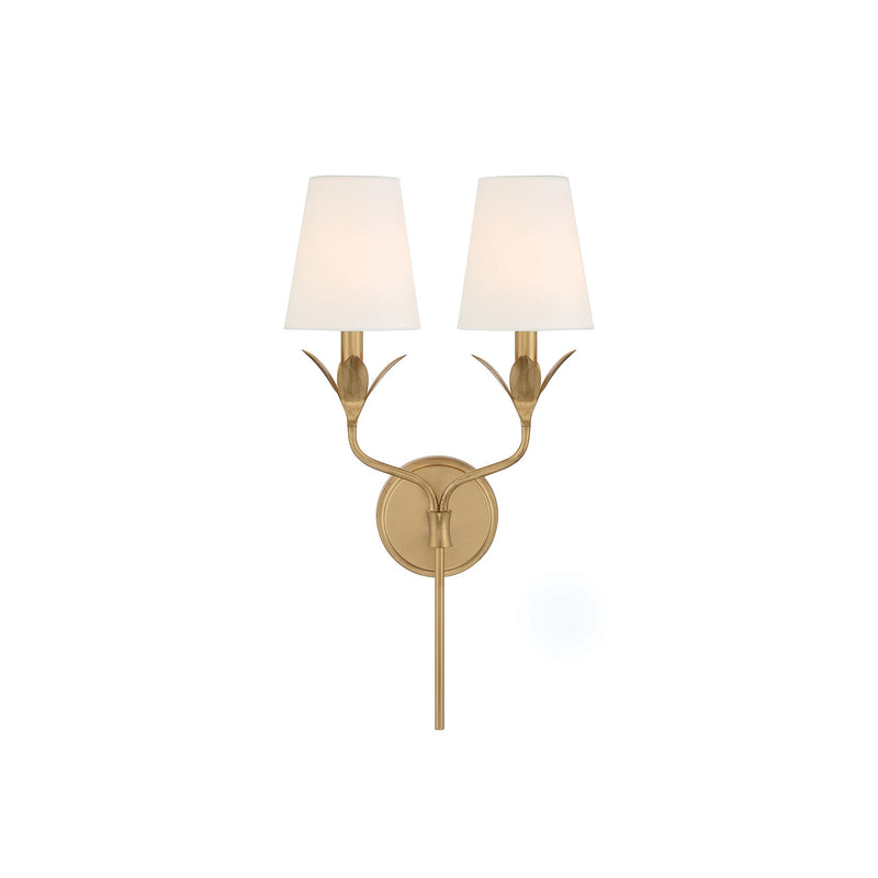 Broche 2-Light Sconce 12'' Antique Gold