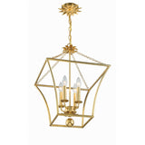 Broche Cage Lantern Chandelier 11'' Antique Gold