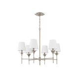 Broche Candelabra Chandelier 32'' Antique Silver