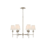 Broche Candelabra Chandelier 32'' Antique Silver
