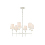 Broche Candelabra Chandelier 32'' Matte White