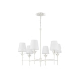 Broche Candelabra Chandelier 32'' Matte White