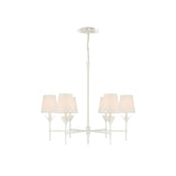Broche Candelabra Chandelier 32'' Matte White