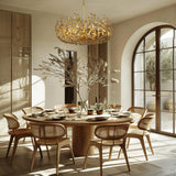 Broche Chandelier Medium Antique Gold By Crystorama - Lifestyle View