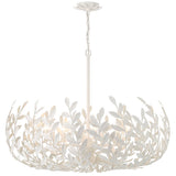Broche Chandelier Medium Matte White By Crystorama - With Light