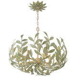 Broche Chandelier Small Champagne Green Tea By Crystorama - Down View